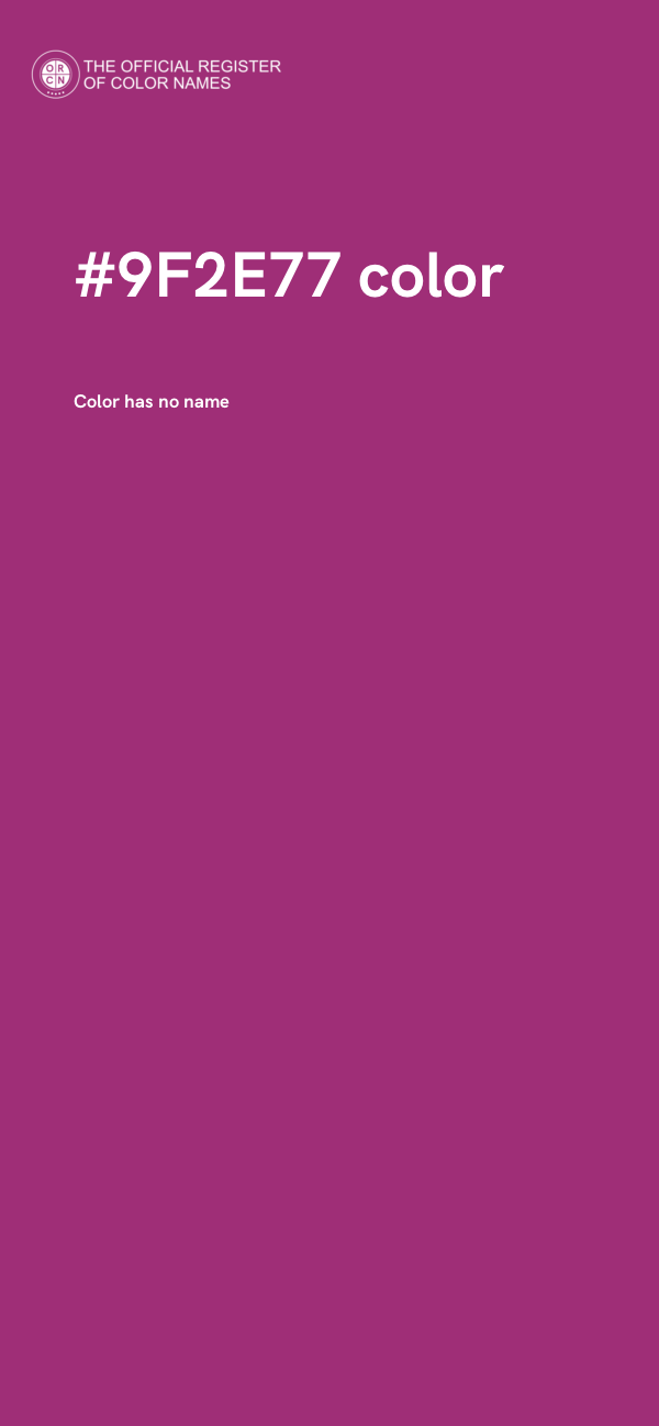 #9F2E77 color image