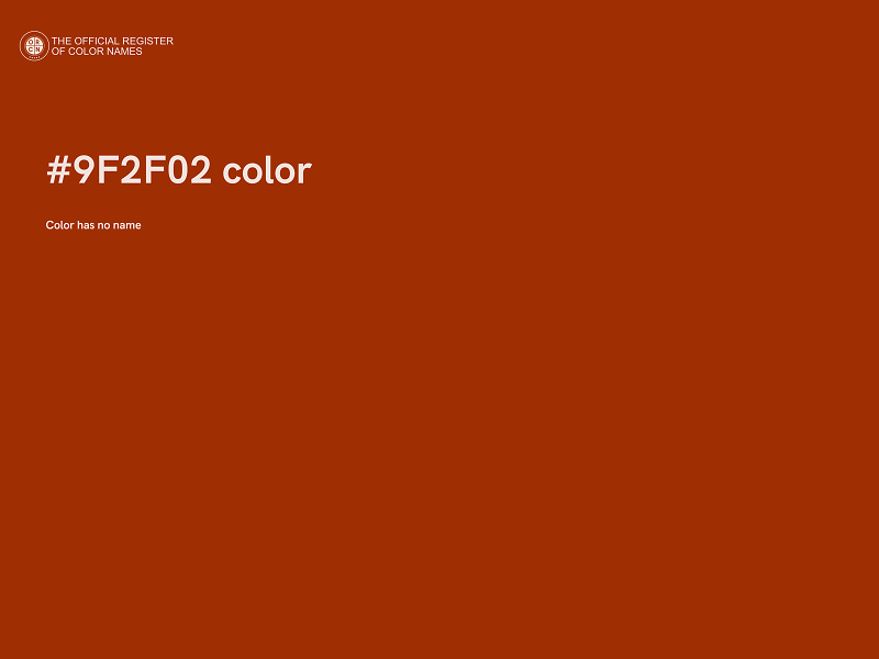 #9F2F02 color image