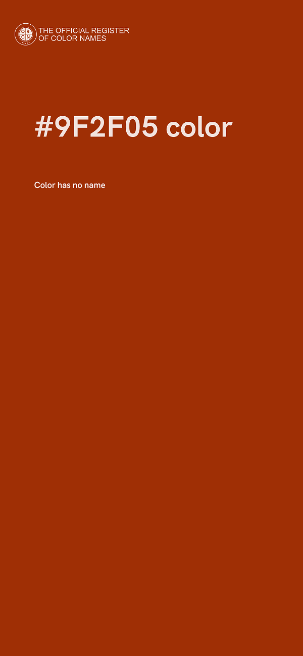 #9F2F05 color image