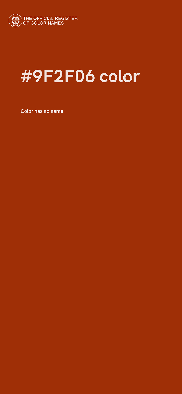 #9F2F06 color image