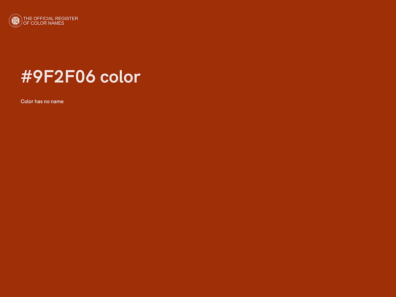 #9F2F06 color image
