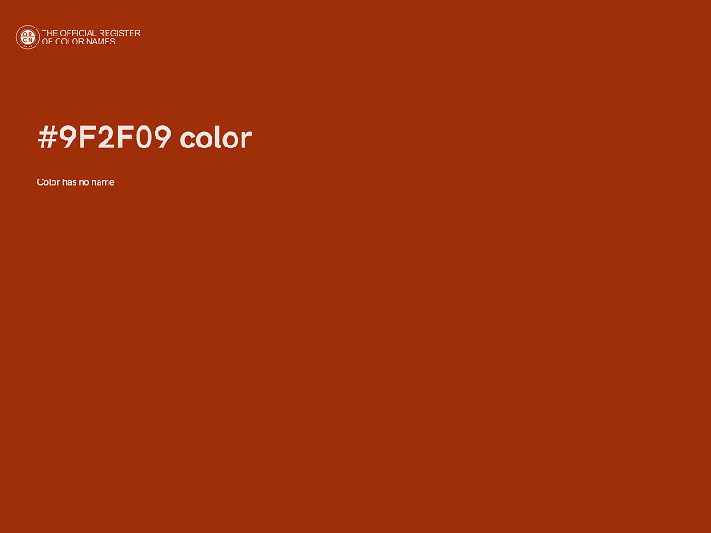 #9F2F09 color image