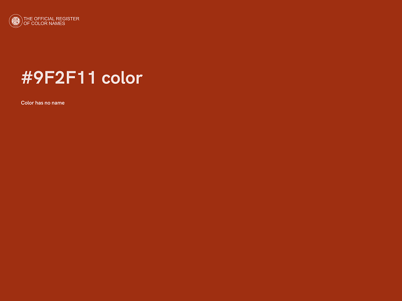 #9F2F11 color image