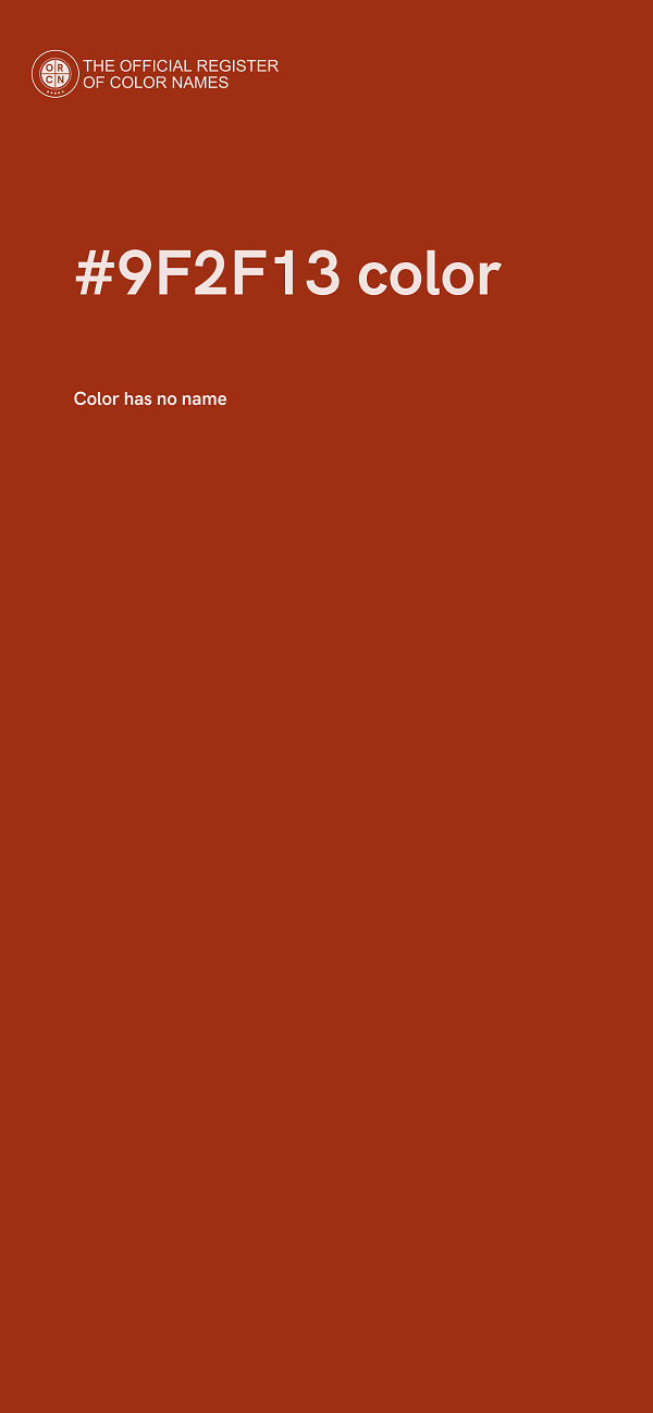 #9F2F13 color image