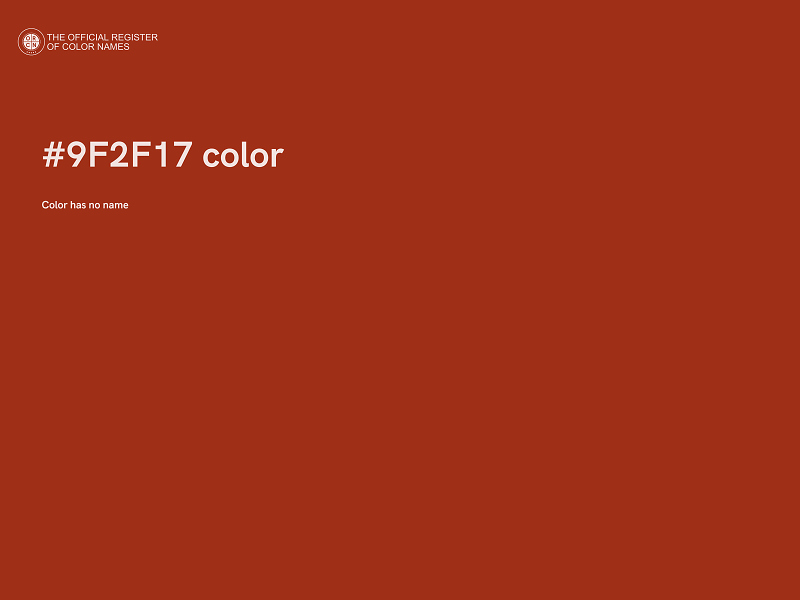 #9F2F17 color image
