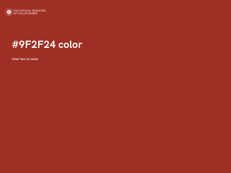 #9F2F24 color image