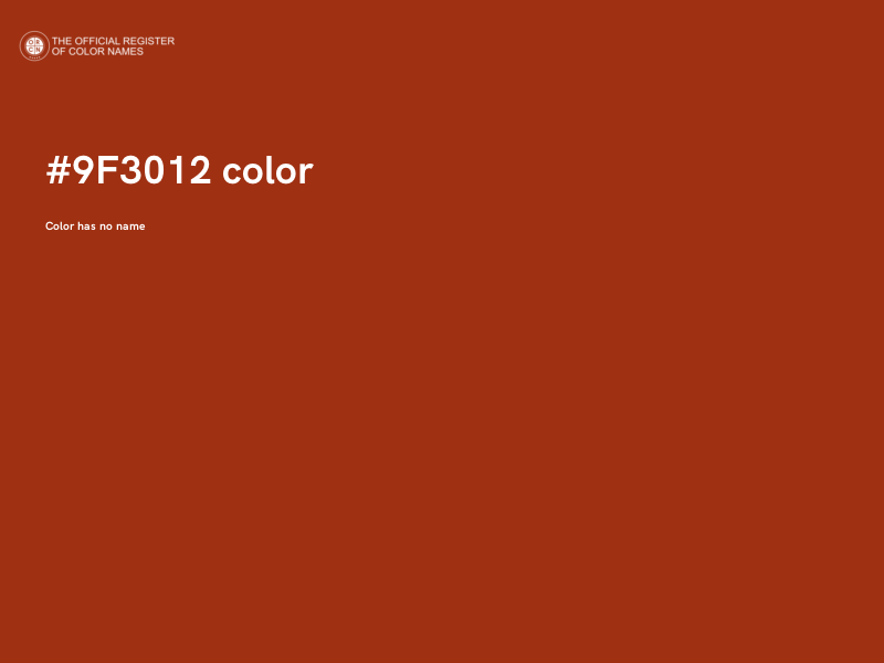 #9F3012 color image