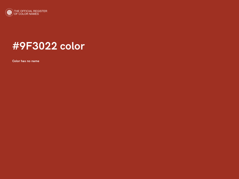 #9F3022 color image