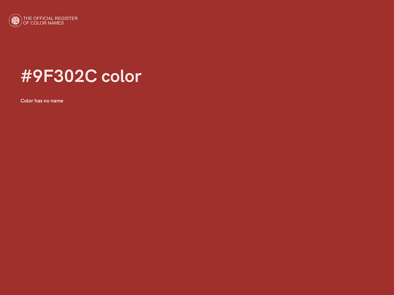 #9F302C color image