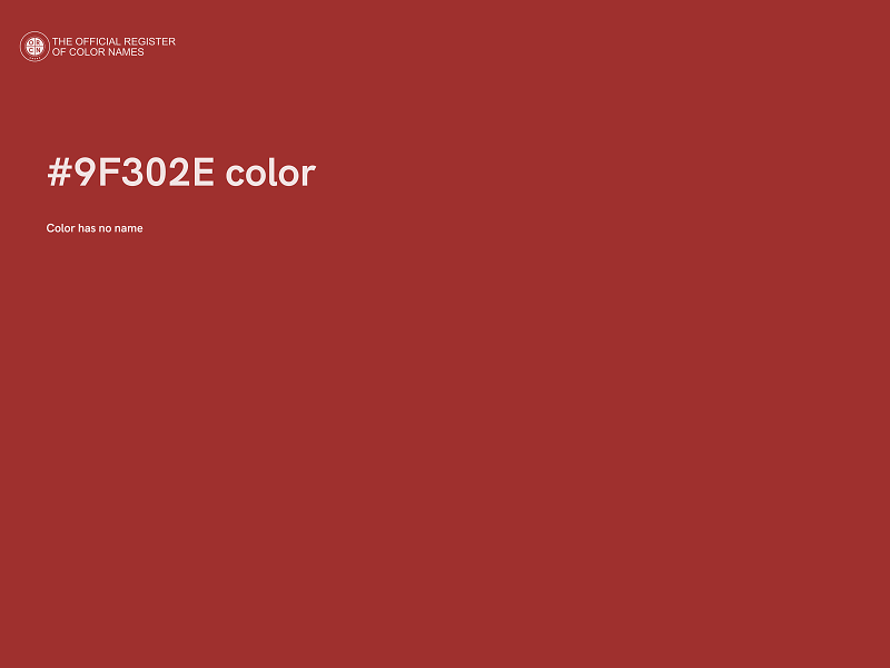 #9F302E color image