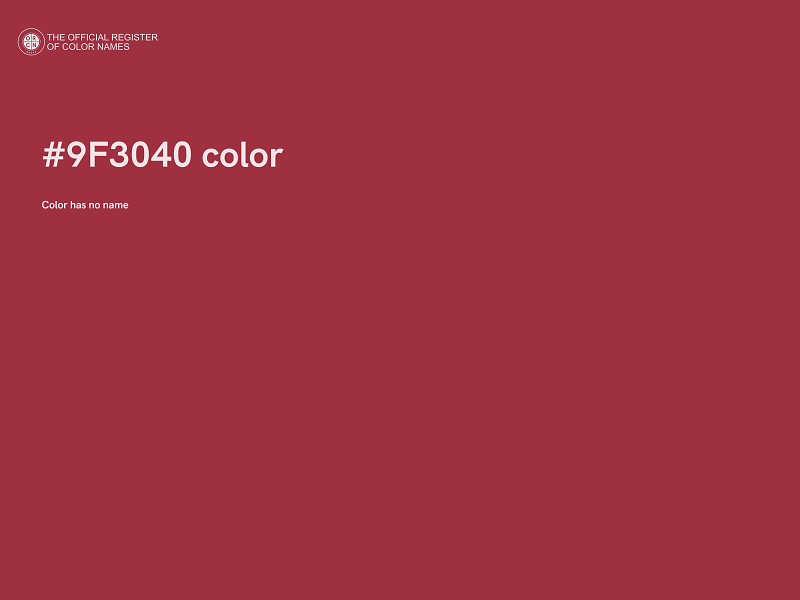 #9F3040 color image