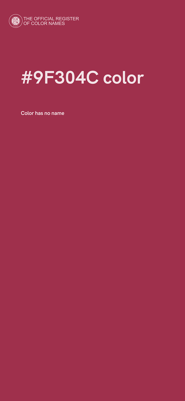 #9F304C color image