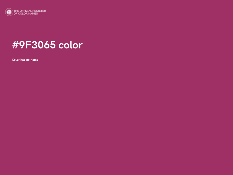 #9F3065 color image