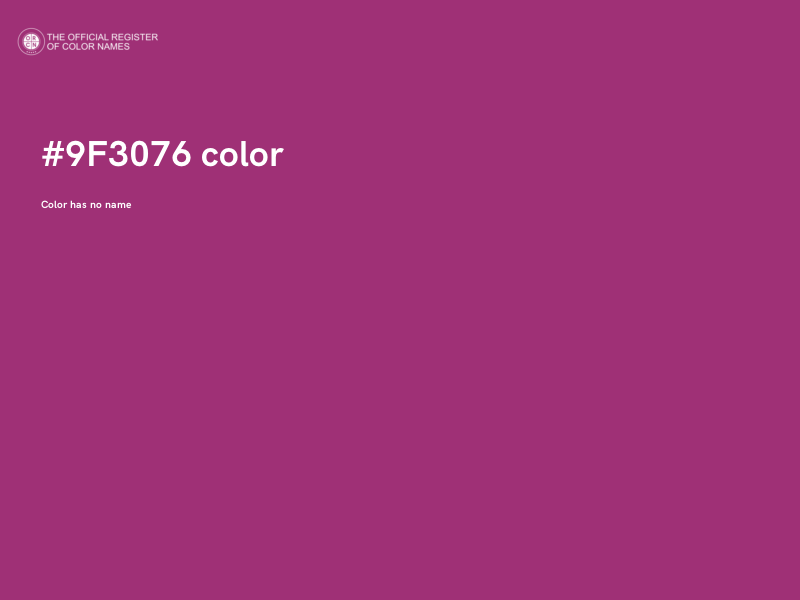 #9F3076 color image