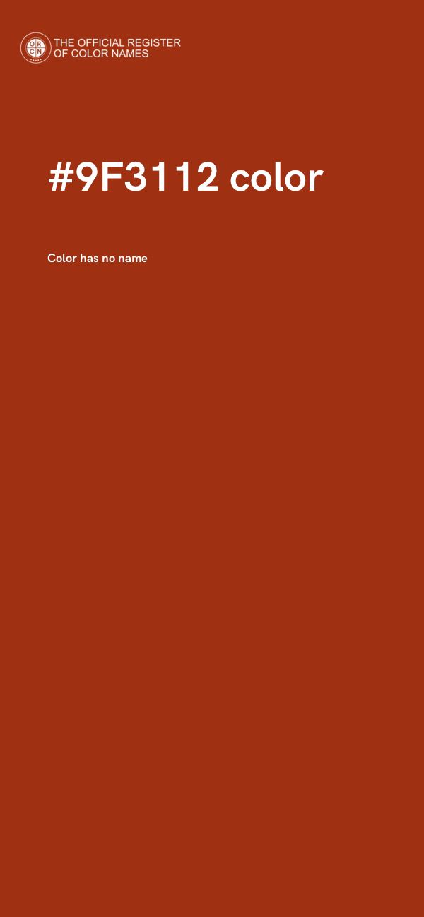 #9F3112 color image