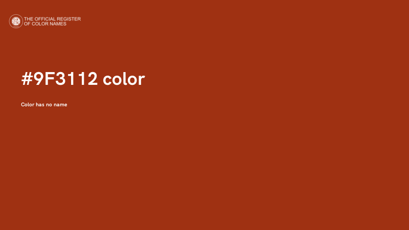 #9F3112 color image