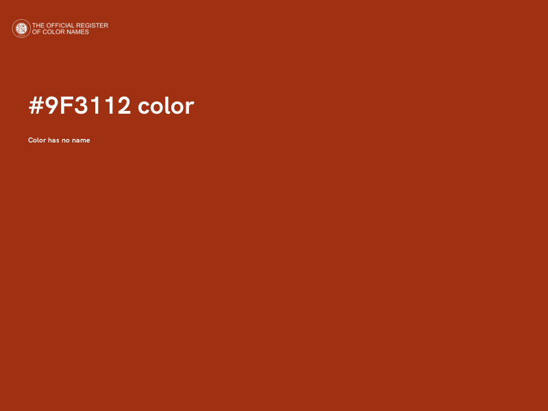 #9F3112 color image