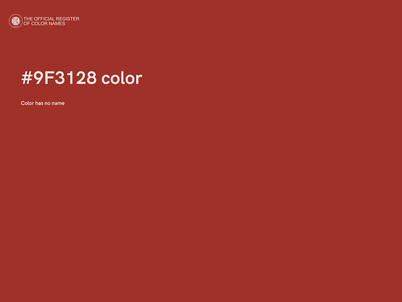 #9F3128 color image