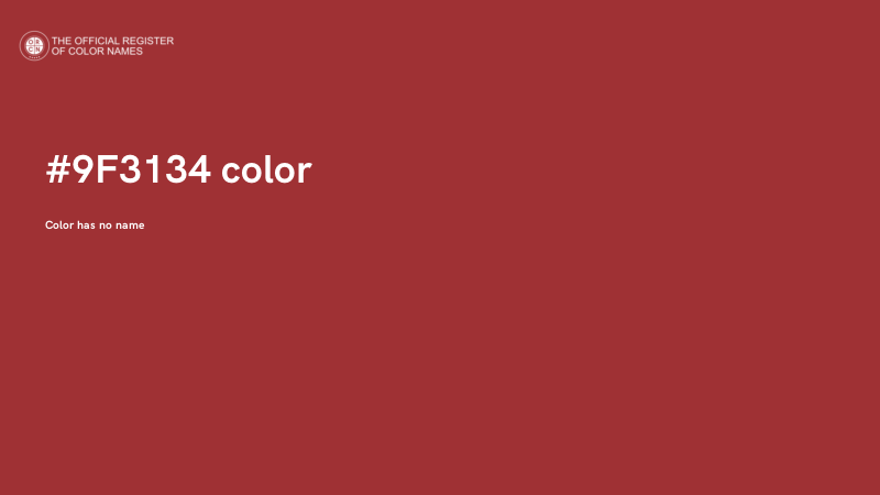 #9F3134 color image