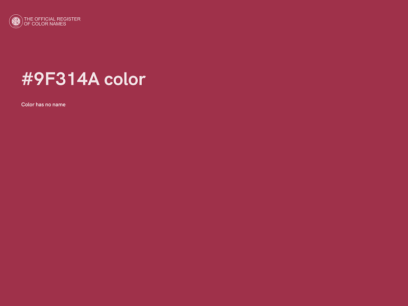 #9F314A color image