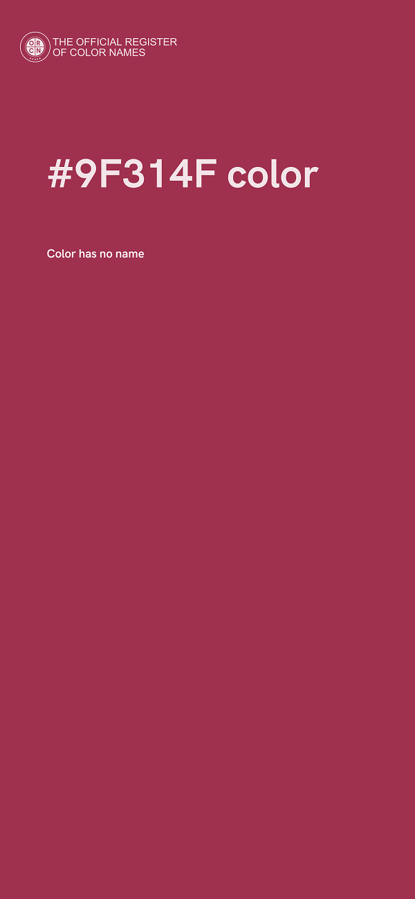 #9F314F color image