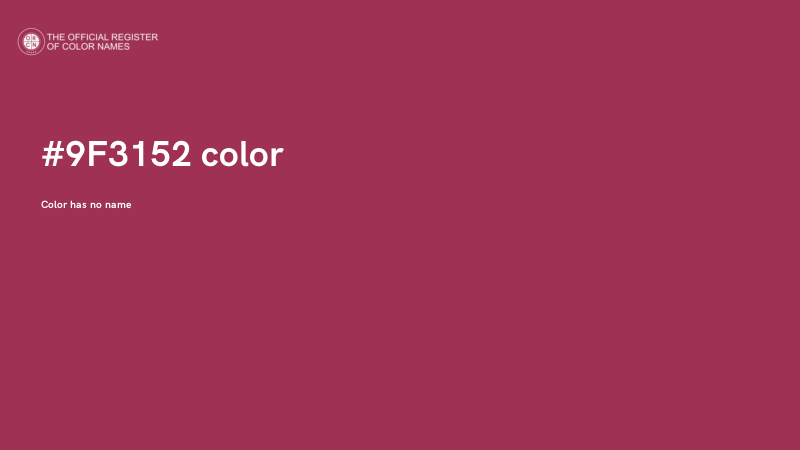 #9F3152 color image