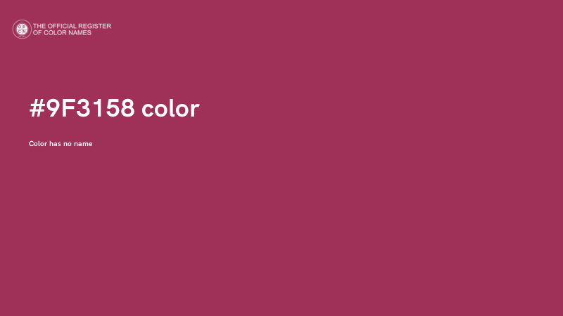 #9F3158 color image
