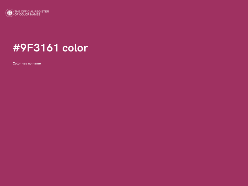 #9F3161 color image