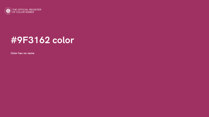 #9F3162 color image