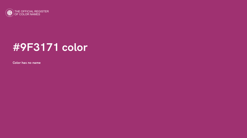 #9F3171 color image