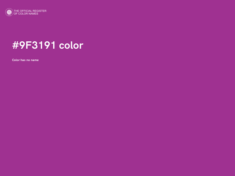 #9F3191 color image