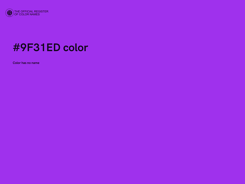 #9F31ED color image
