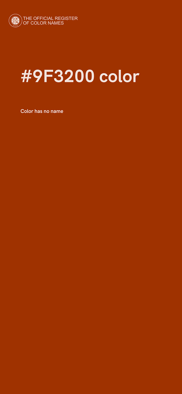 #9F3200 color image