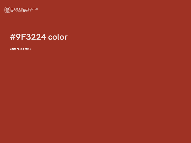 #9F3224 color image