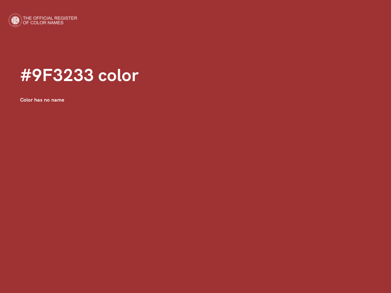 #9F3233 color image