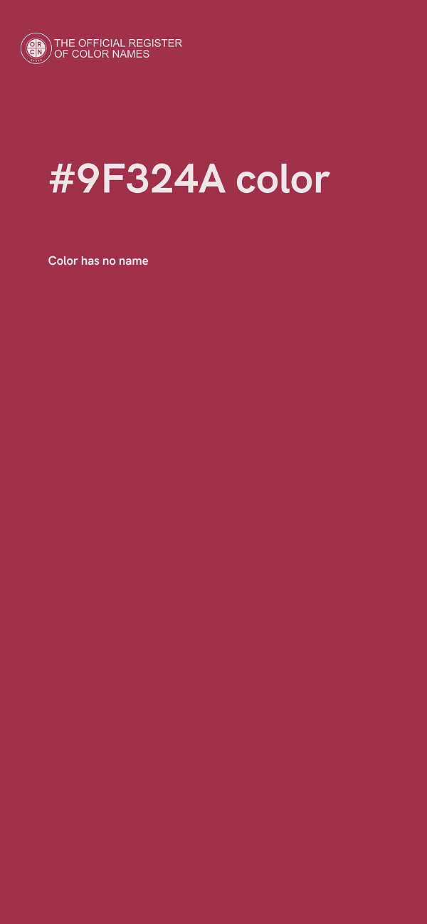 #9F324A color image