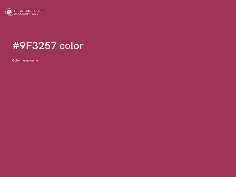 #9F3257 color image