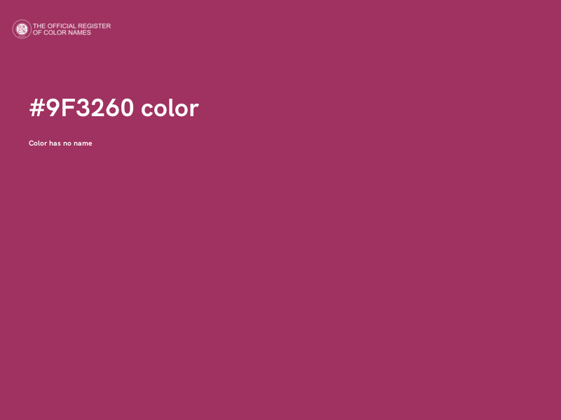 #9F3260 color image