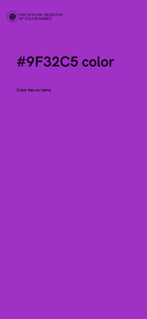 #9F32C5 color image