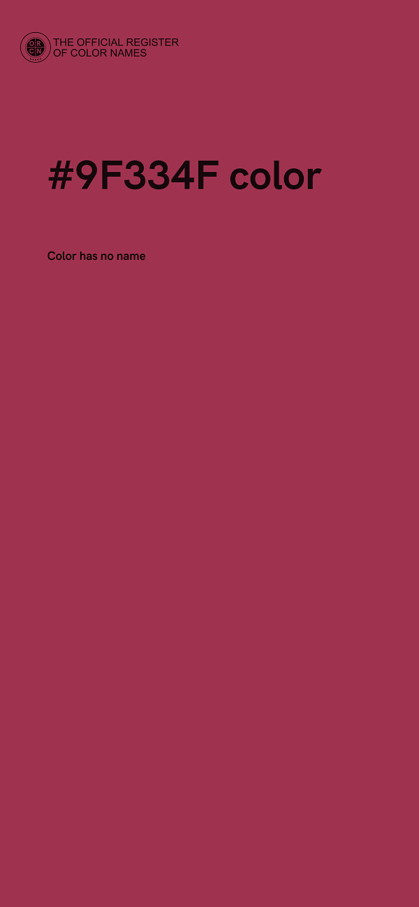 #9F334F color image