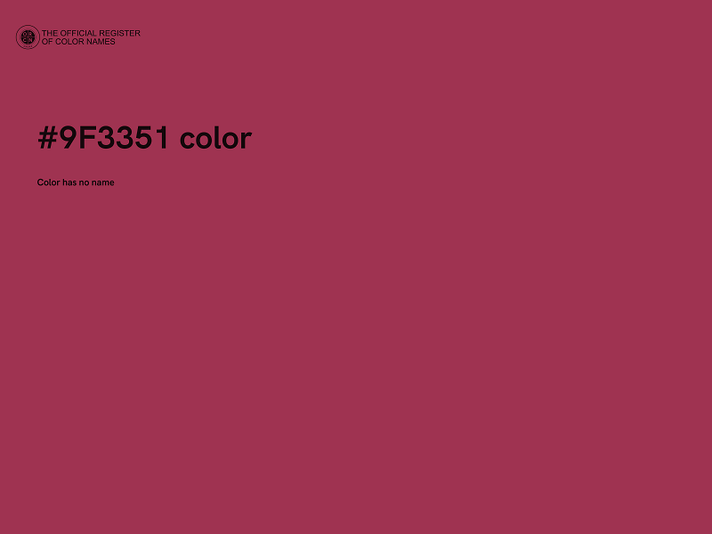 #9F3351 color image