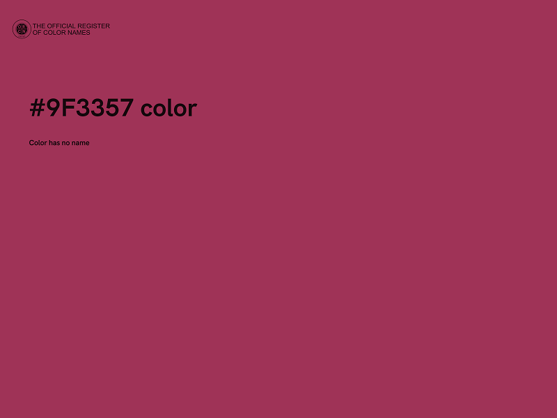 #9F3357 color image