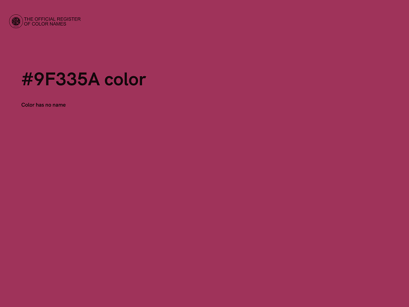 #9F335A color image