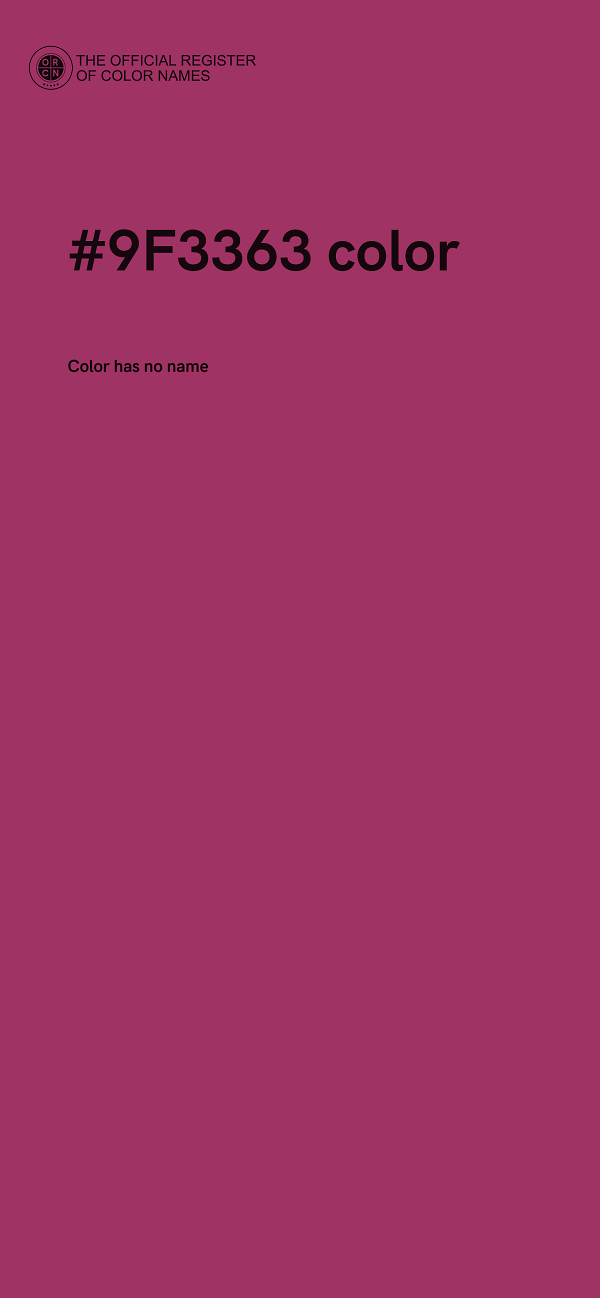 #9F3363 color image