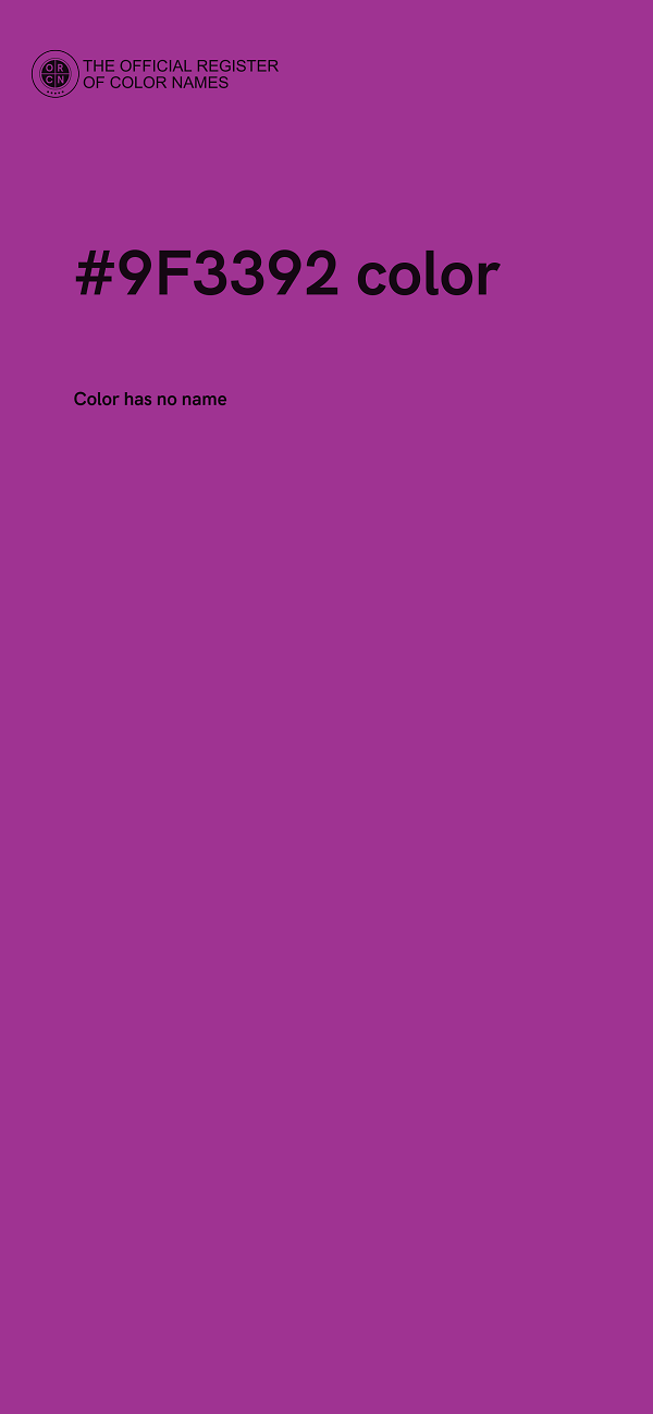 #9F3392 color image