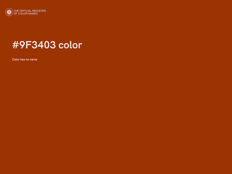 #9F3403 color image