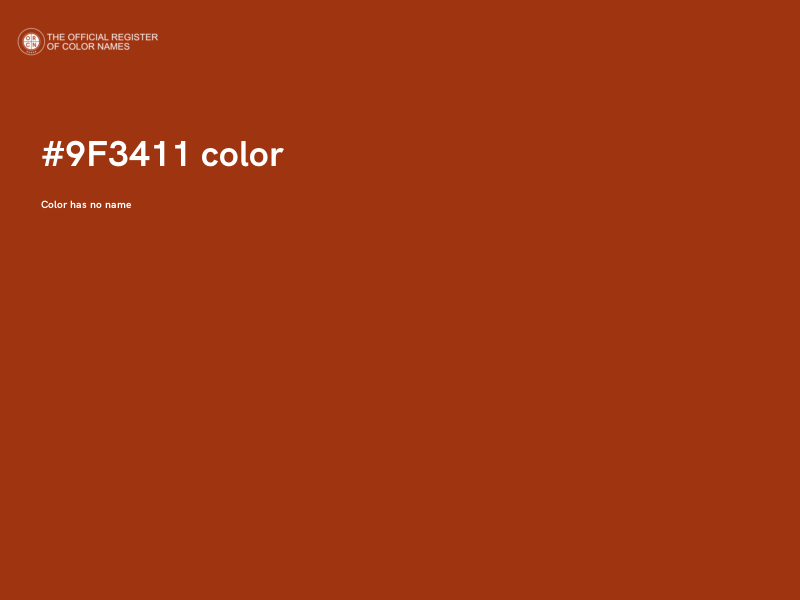 #9F3411 color image