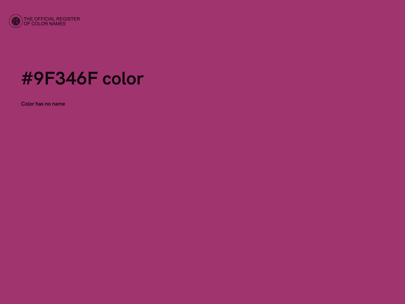 #9F346F color image