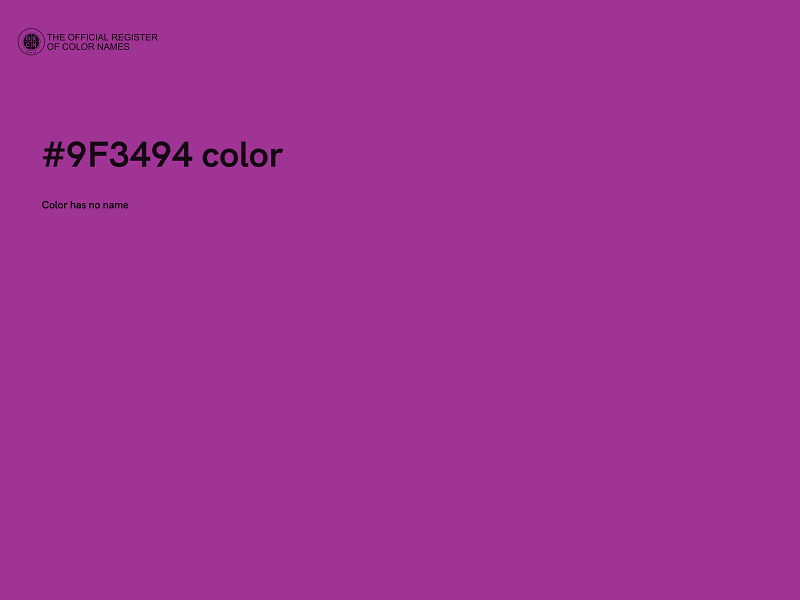 #9F3494 color image