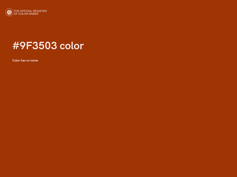 #9F3503 color image